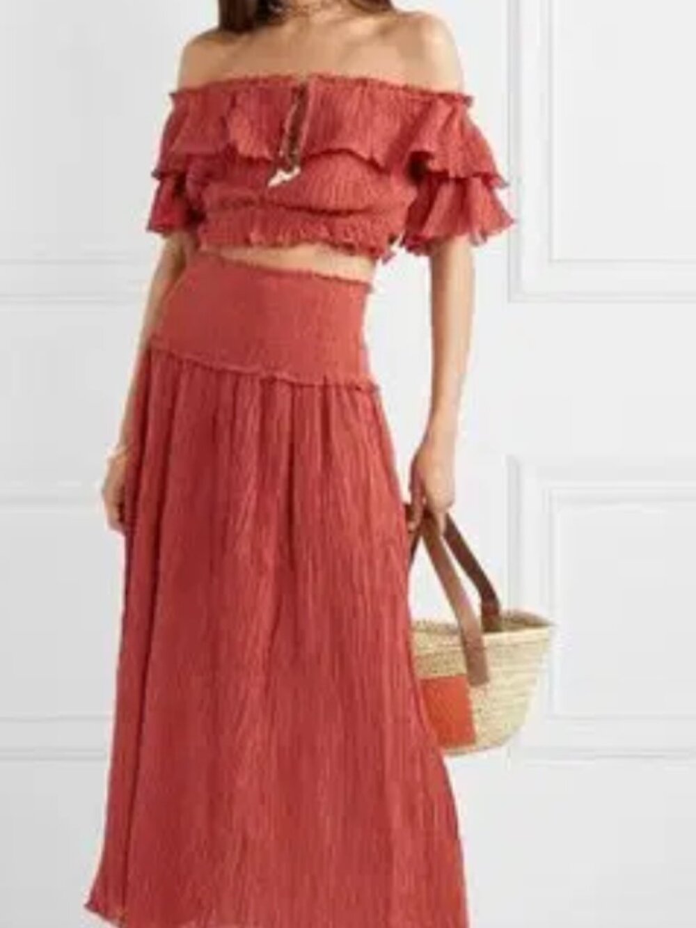 Zimmermann Two-Piece Skirt Set Pleated Accents